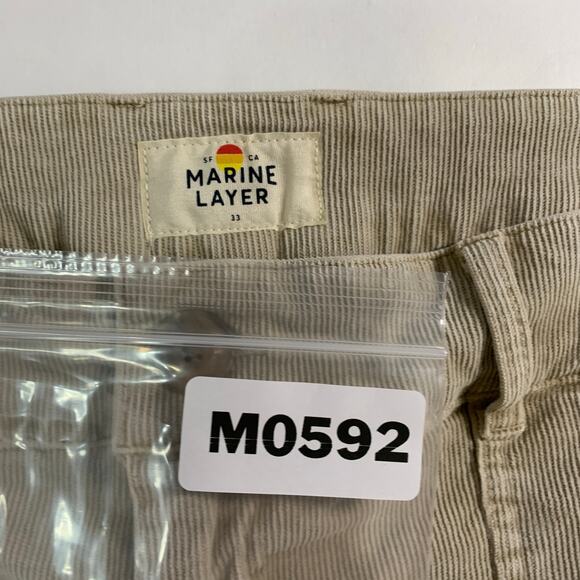 Marine Layer 33 Westlake Short Beige Corduroy Mens *flaw - Picture 3 of 11